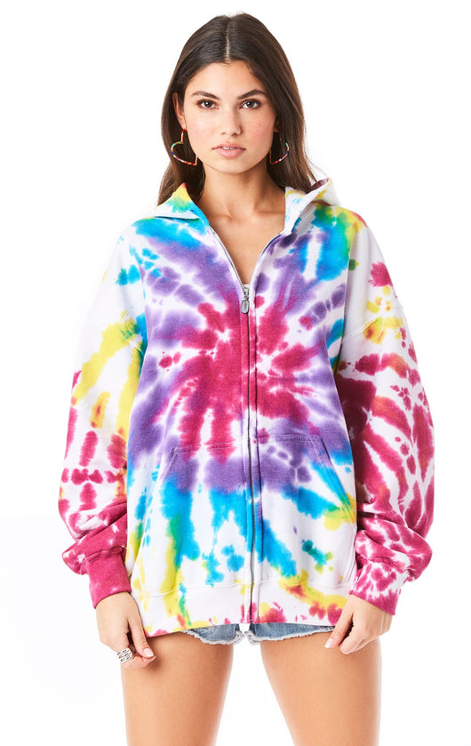 tie dye zip up