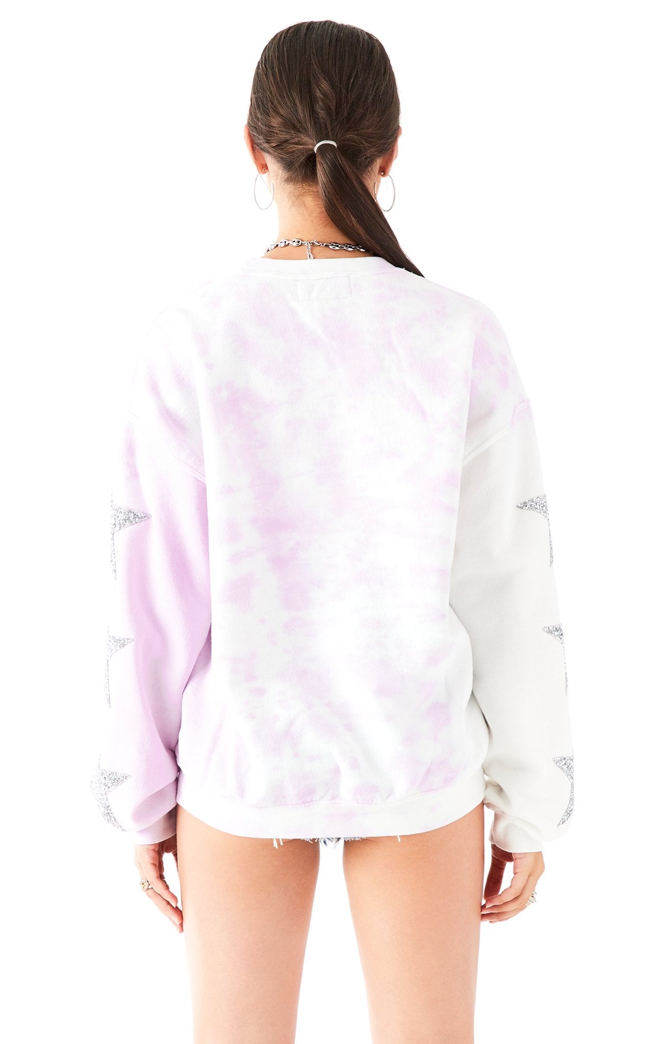 STAR PATCH TIE DYE PULLOVER