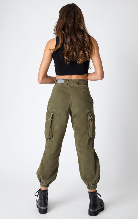 baggy green cargo pants