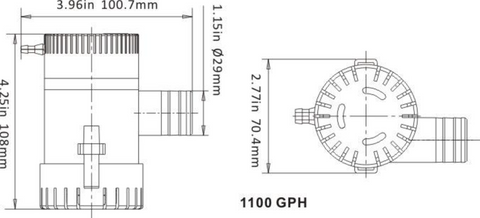 blueprint 12v bilge pump 1100GPH