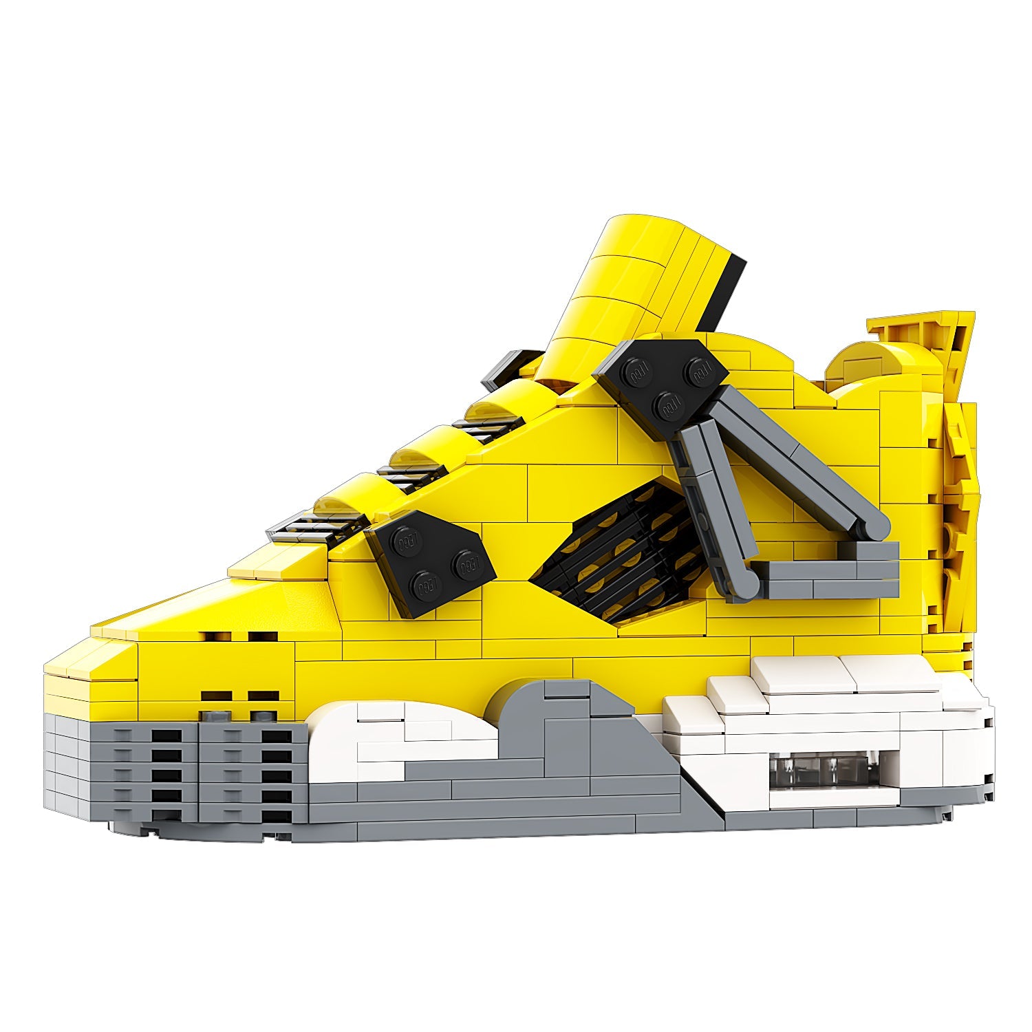 REGULAR AJ4 "Lightning" Sneaker Bricks Sneaker with Mini Figure
