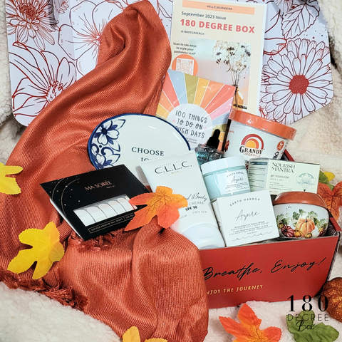 selfcare and wellness box for women by 180 degree box