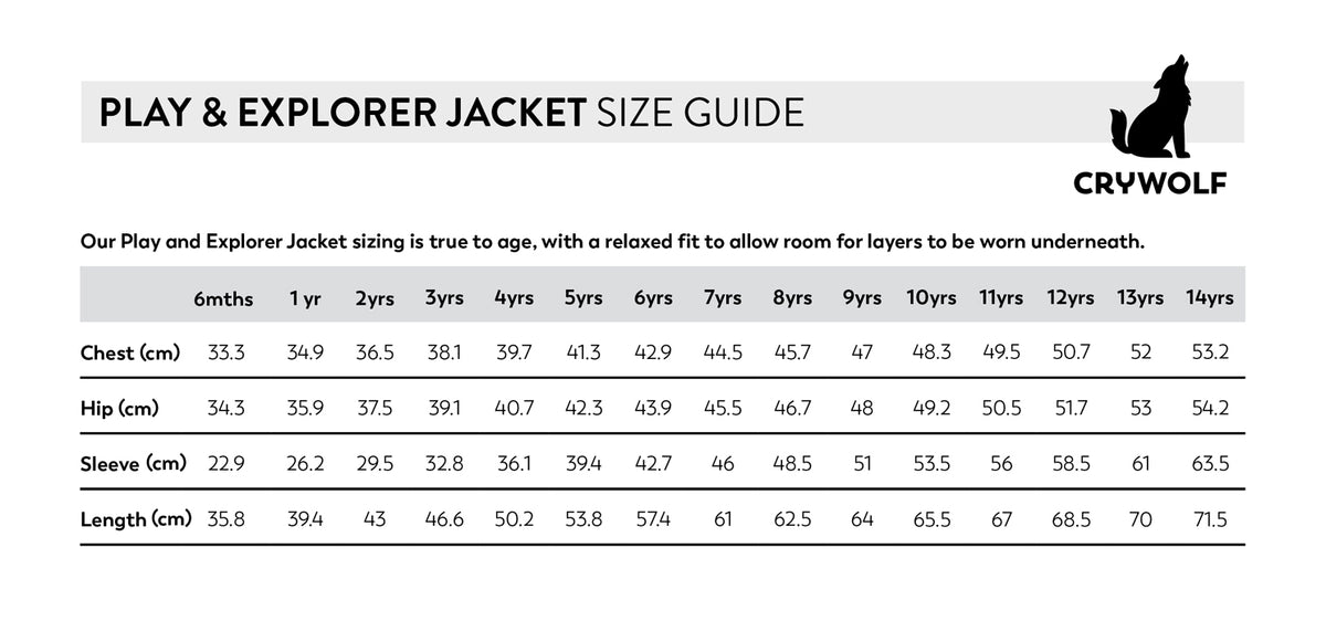 Jacket size guide