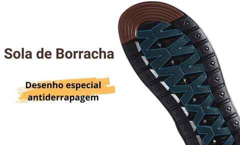 Sandália Chinelo de Couro Masculino - AconchegoPé