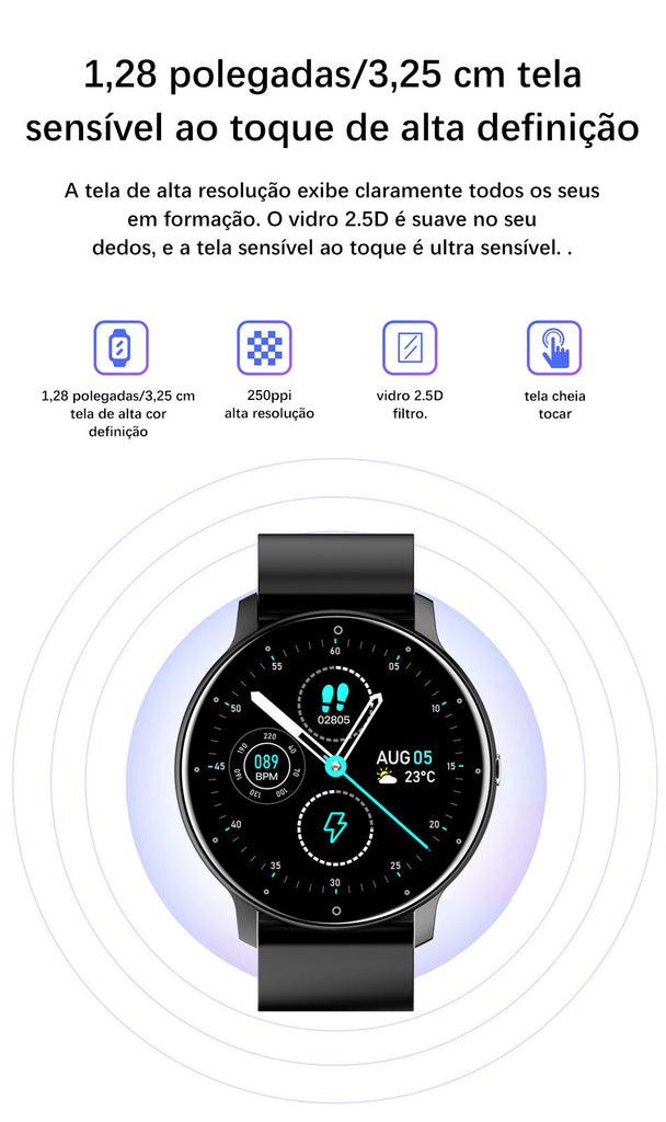 SmartWatch LIGE Sport - Smartwatch Com Monitor De Sono