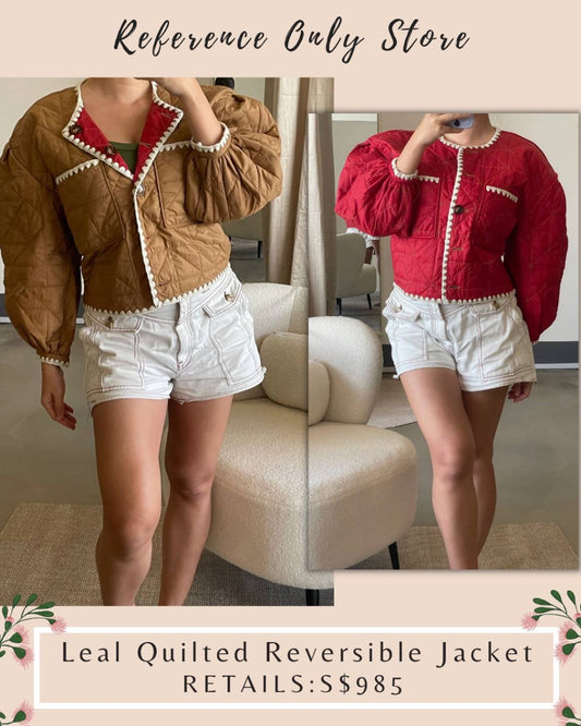 chanel red quilted jacket