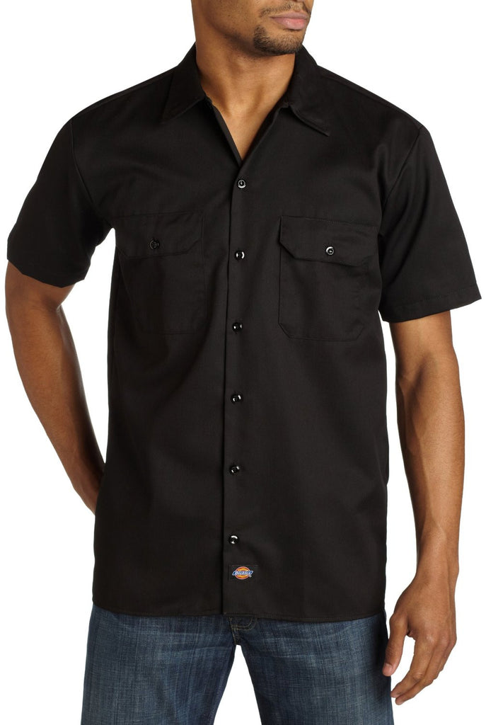 Dickies Short Sleeve Workshort Men's Collared Shirt - Black – SkateAmerica