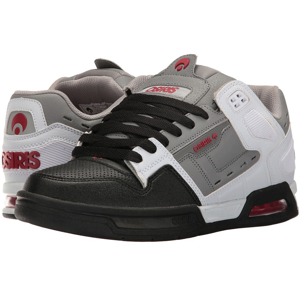 Osiris Peril Mens Skateboard Shoes White Grey Red – Skateamerica