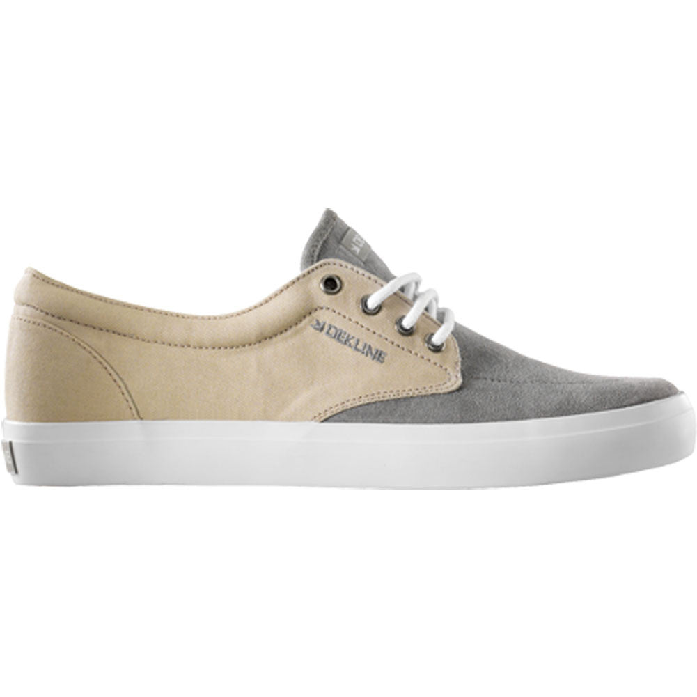 Dekline Mason Skateboard Shoes - Grey/Sand Suede Canvas – SkateAmerica