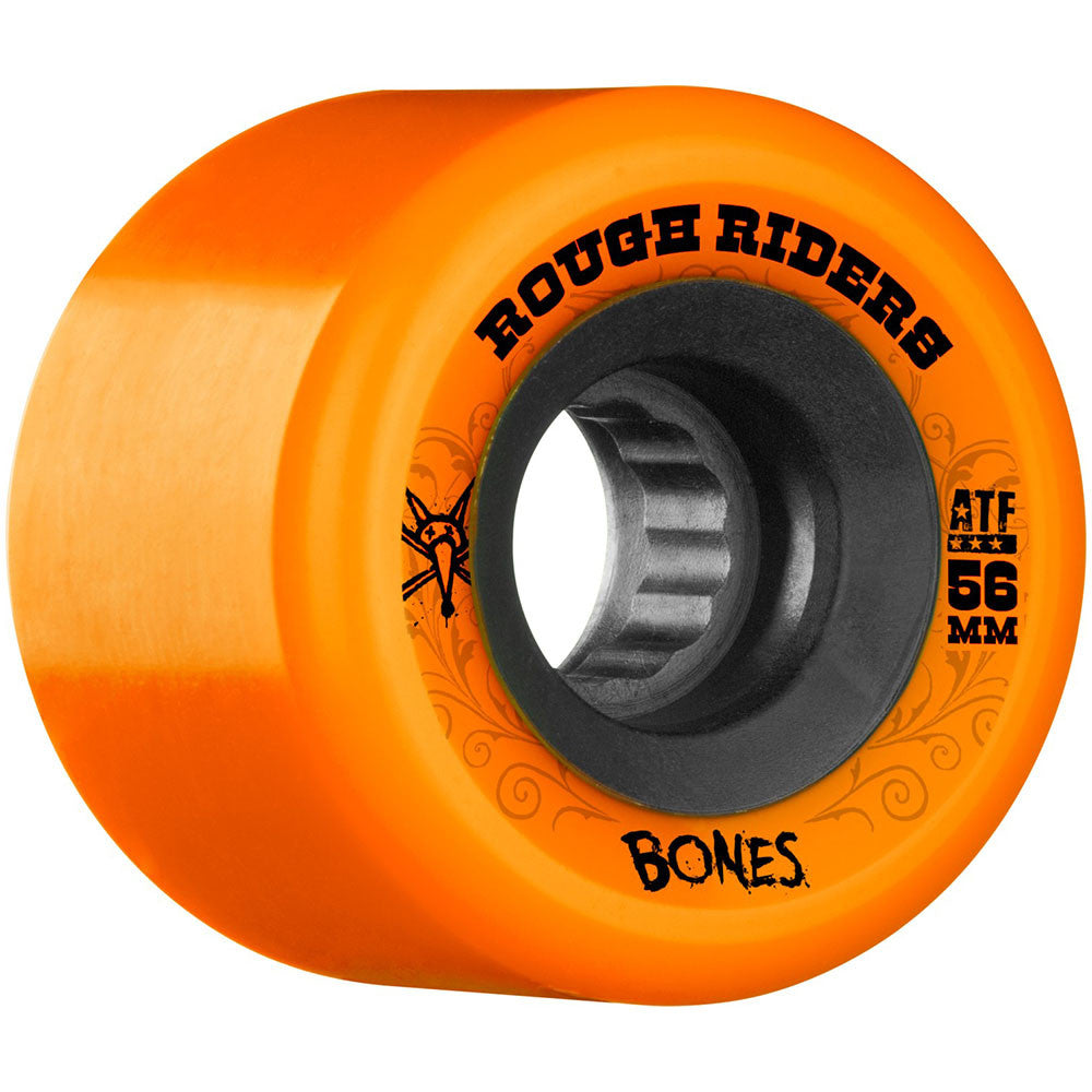 Bones Rough Rider ATF Skateboard Wheels Orange 56mm 80a (Set of 4) SkateAmerica