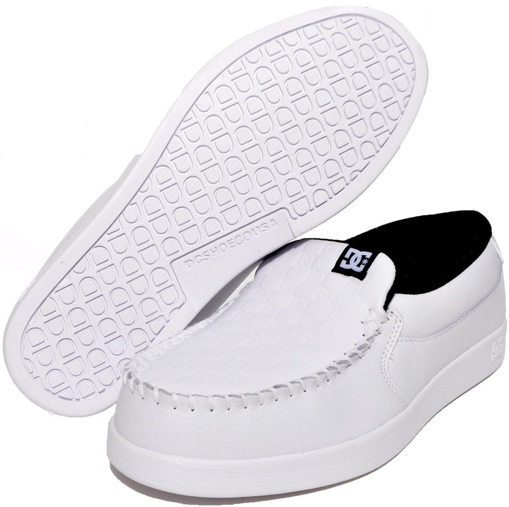 dc white slip ons