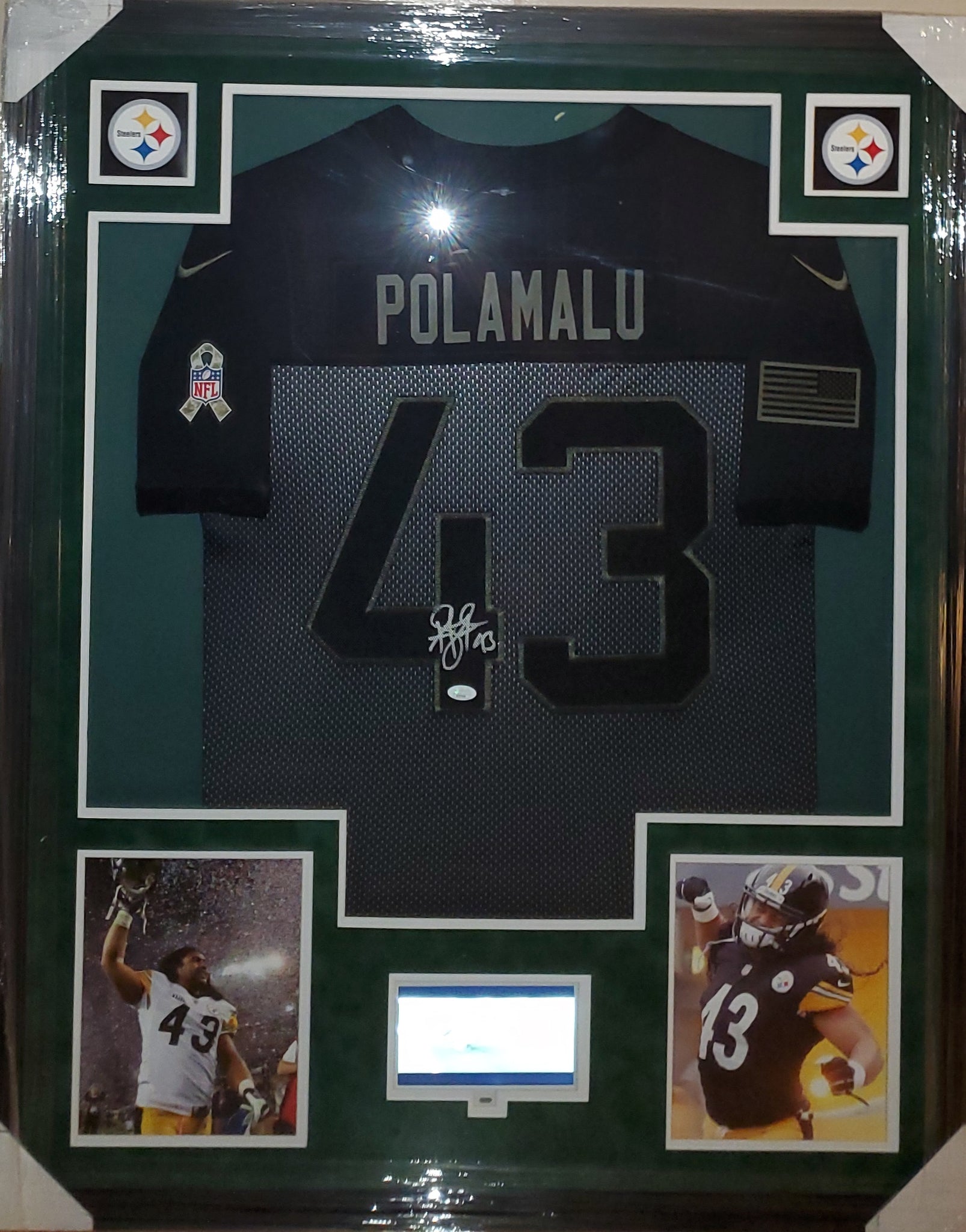 Framed Troy Polamalu Steelers Custom NFL Jersey, signed by Chris Hoke –  Society of St Vincent de Paul Council of Pittsburgh