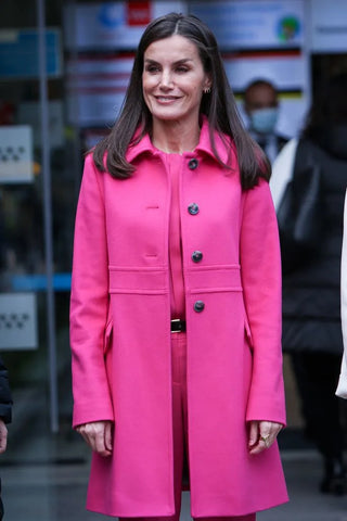 Queen Letizia of Spain in Barbie Pink
