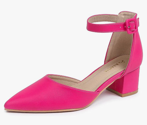 Hot Pink Pointy toed shoes