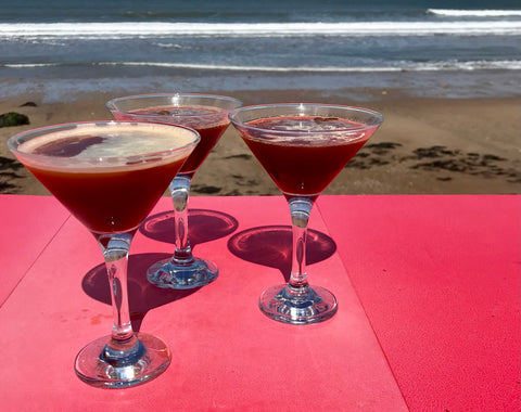 3 espresso martinis at the beach