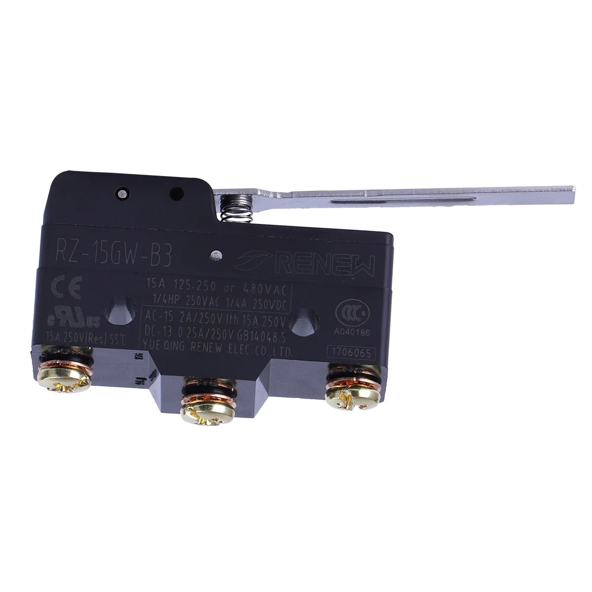 2pc RZ-15GW-B3 Momentary Limit Micro switch, Push Button SPDT Lever Hinge Roller
