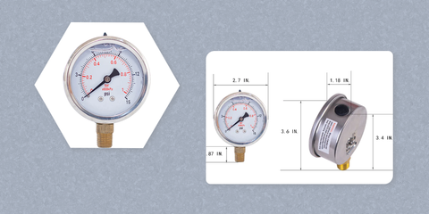 Liquid-filled pressure gauges