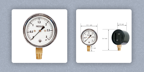 Low capsule pressure gauges