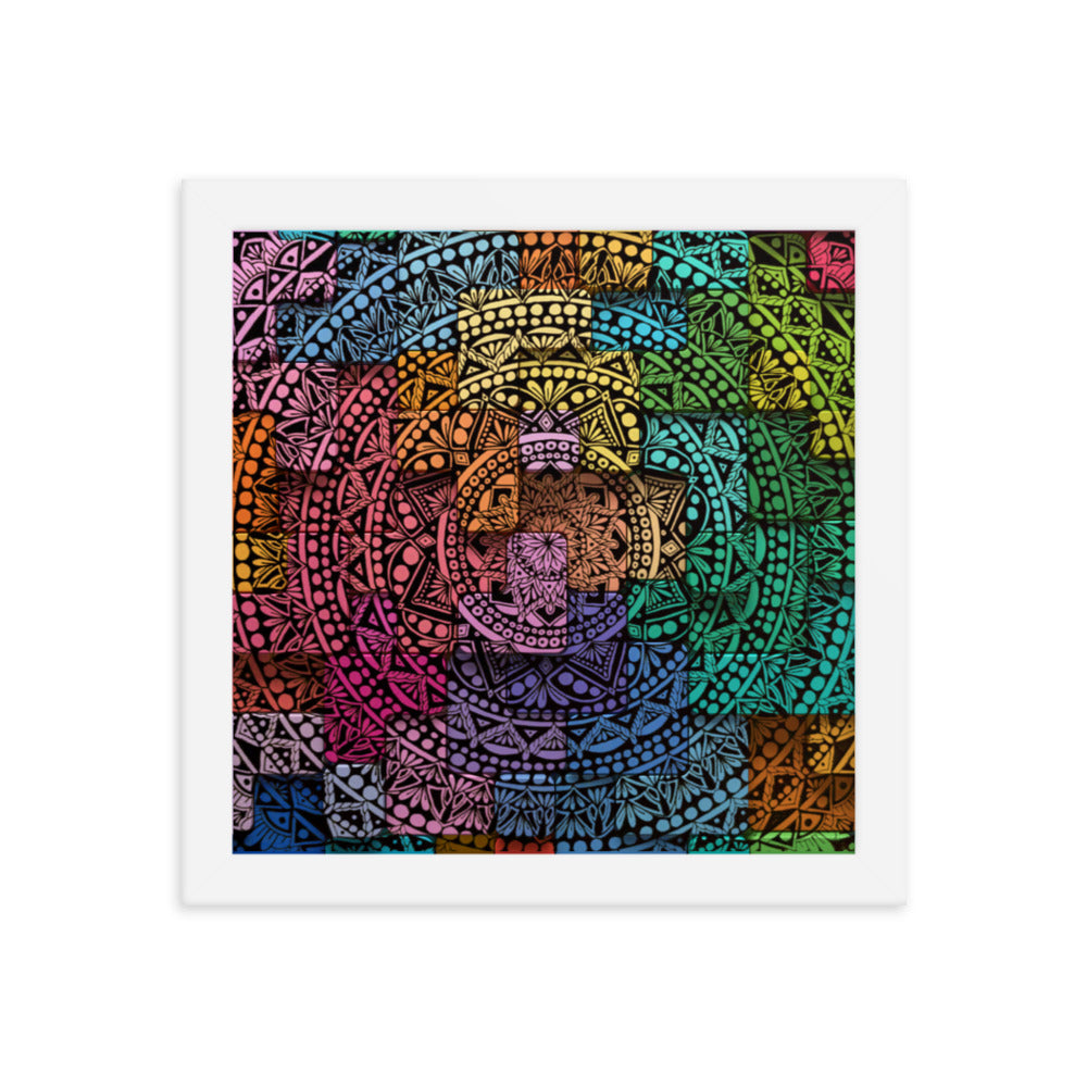 optioneel Kruipen Middellandse Zee Framed Dimensional Mandala Poster – Jenny Bean Art