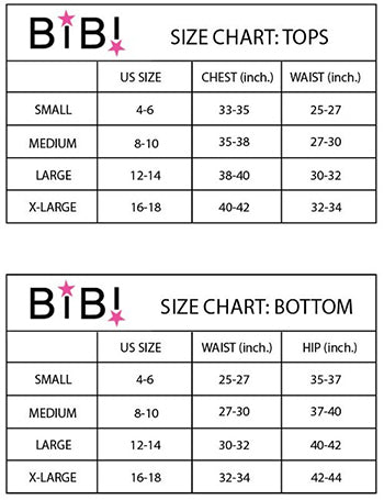 BiBi Size Chart
