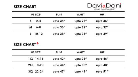 Davi & Dani Size Chart