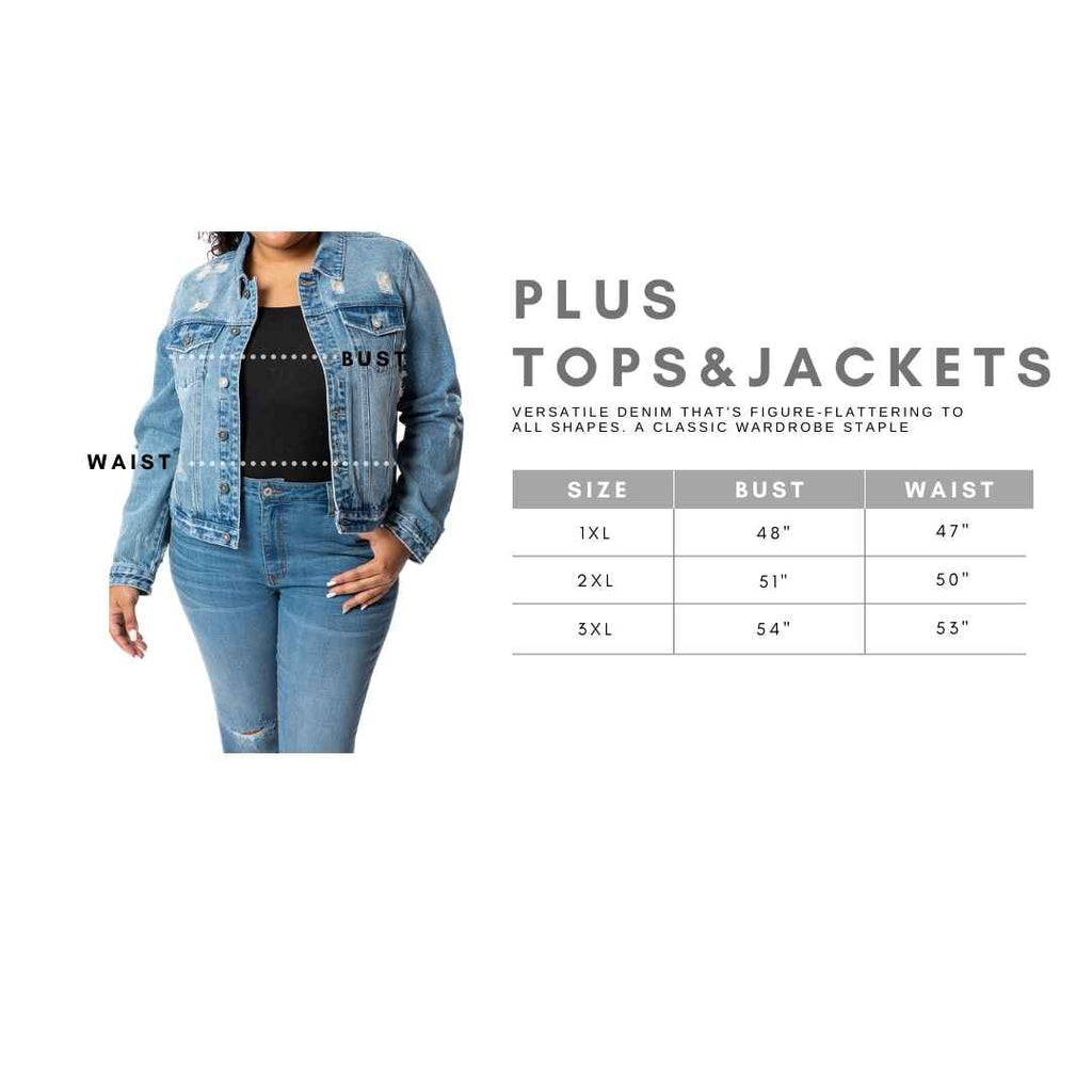Kancan Plus Tops & Jackets Size Chart