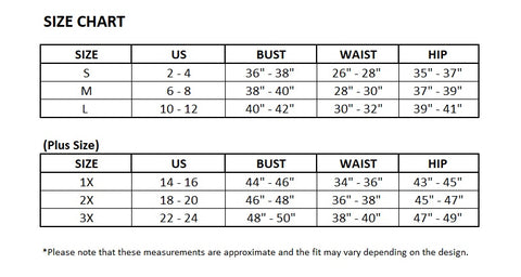 e Luna Sizing Chart