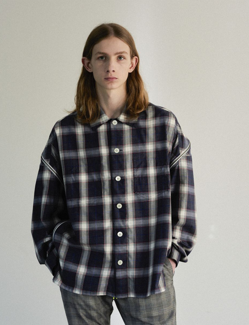 ZIPPED CHECK SHIRT