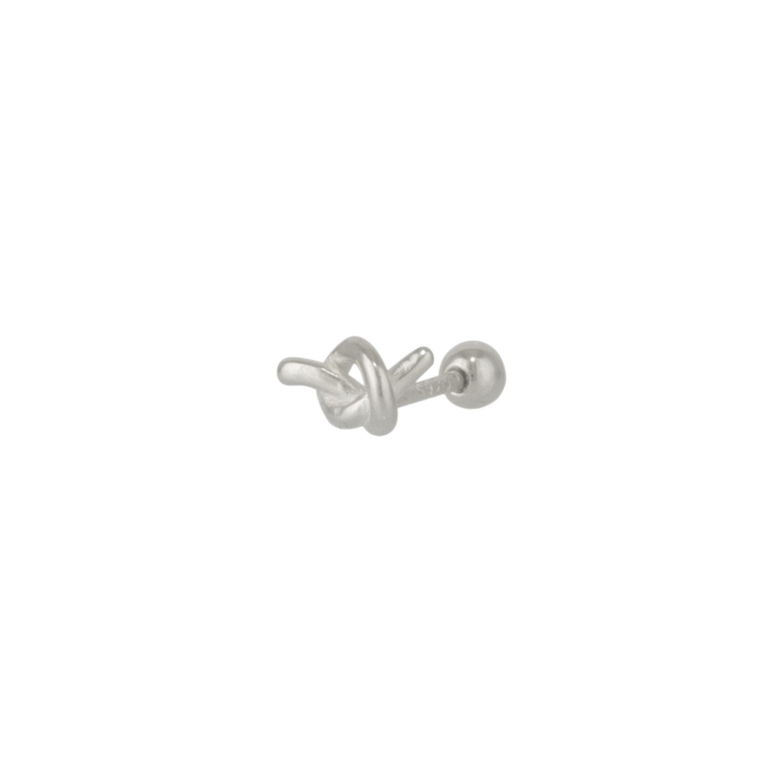 Knot Sterling Silver Piercing Earring
