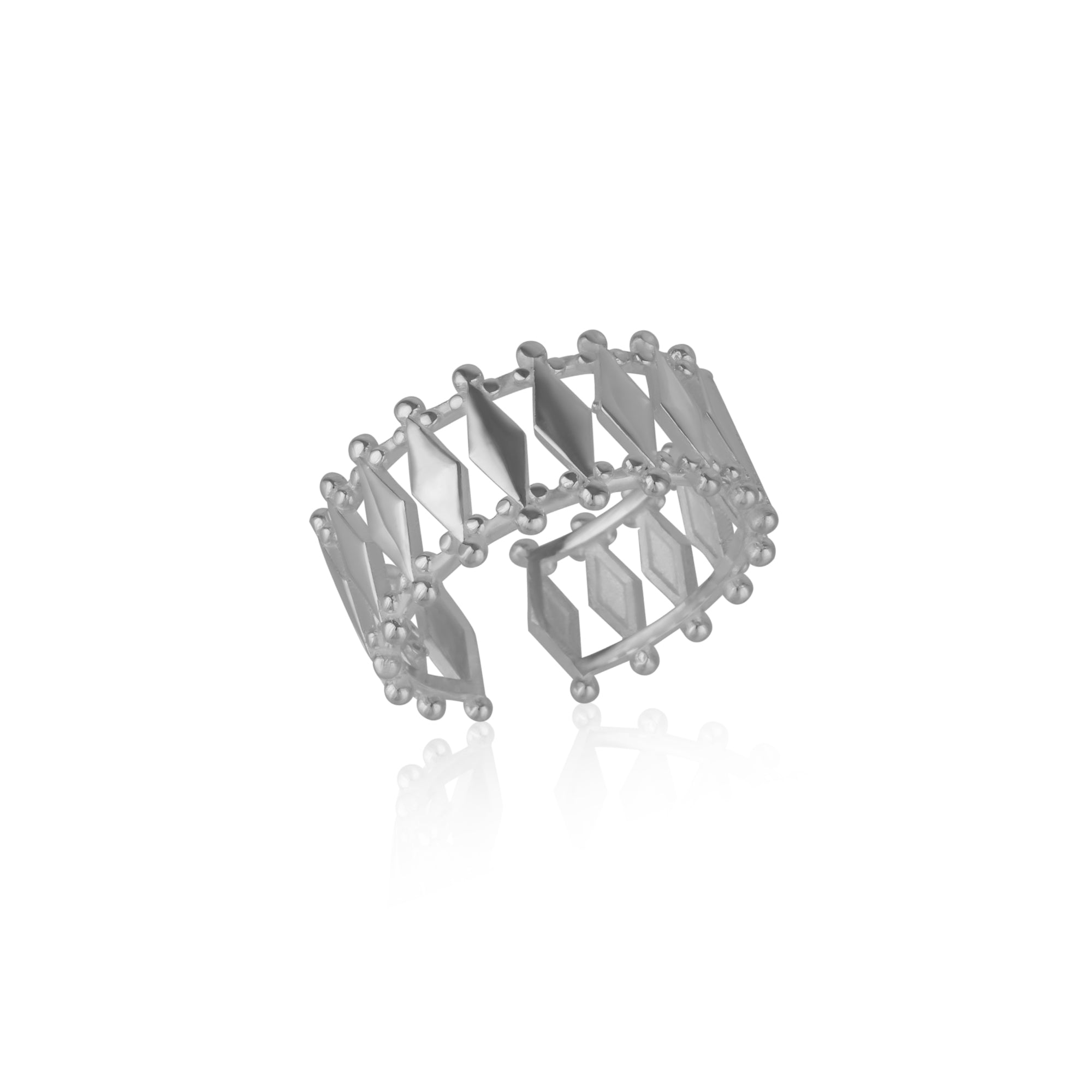 Multiple Quad Bar Sterling Silver Ring