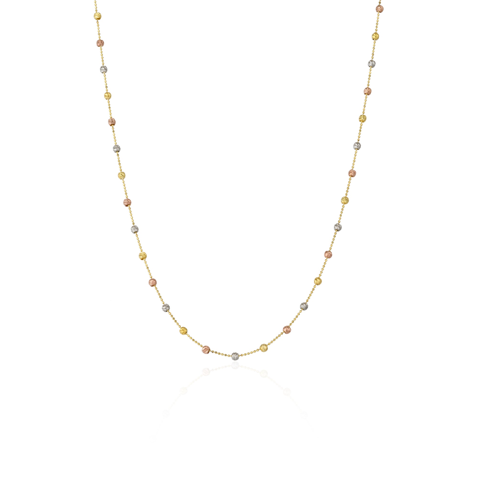 Dorissa Multicolour Sterling Silver Beaded Single Necklace