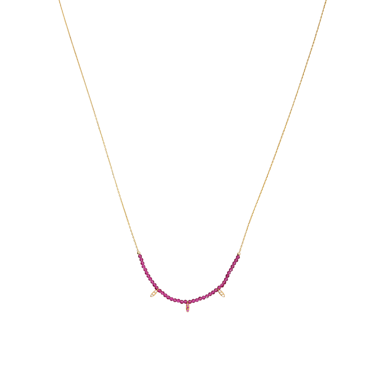 Sterling Silver Gold Plated Tourmaline Necklace