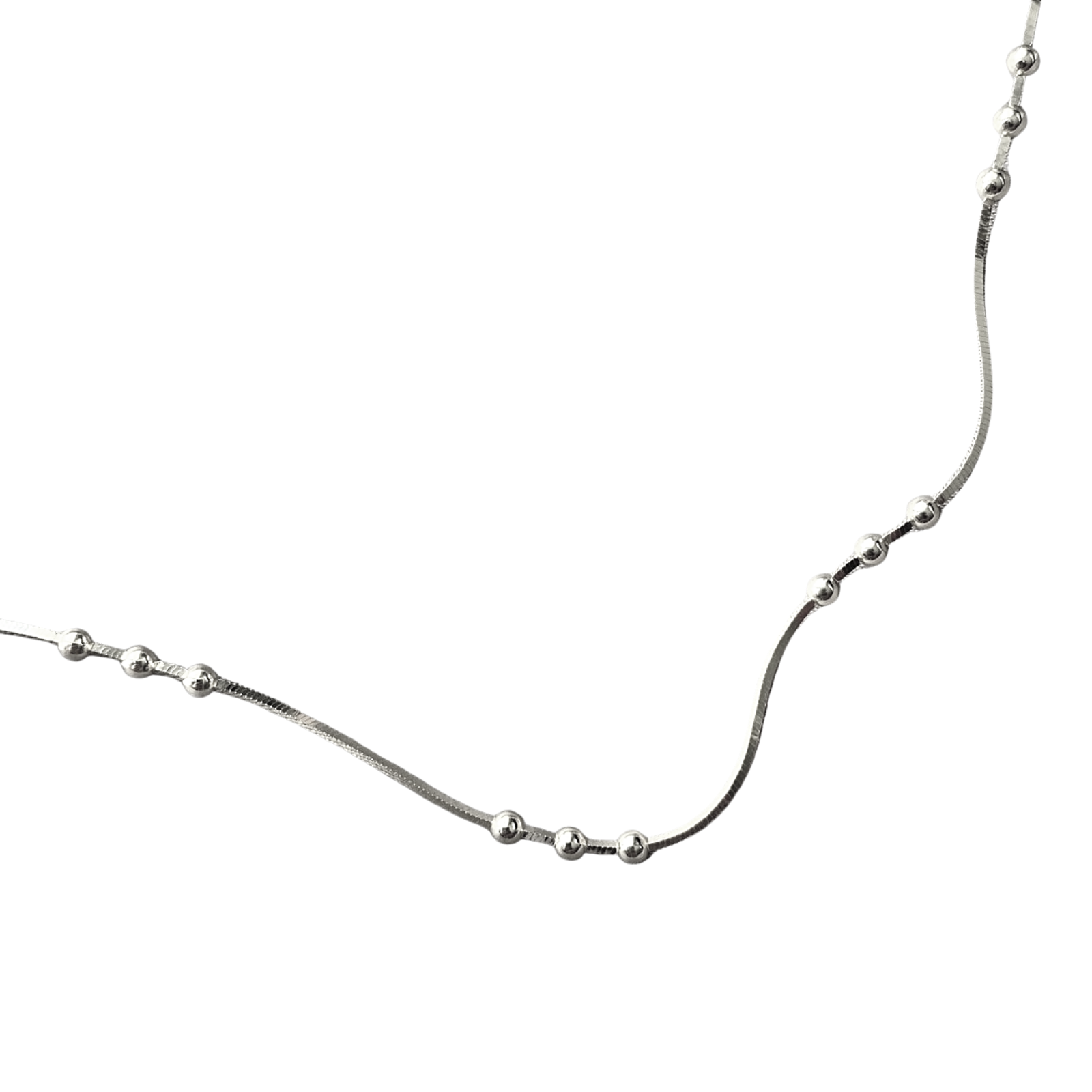 Three Bead Sterling Silver Chain Satellite Necklace