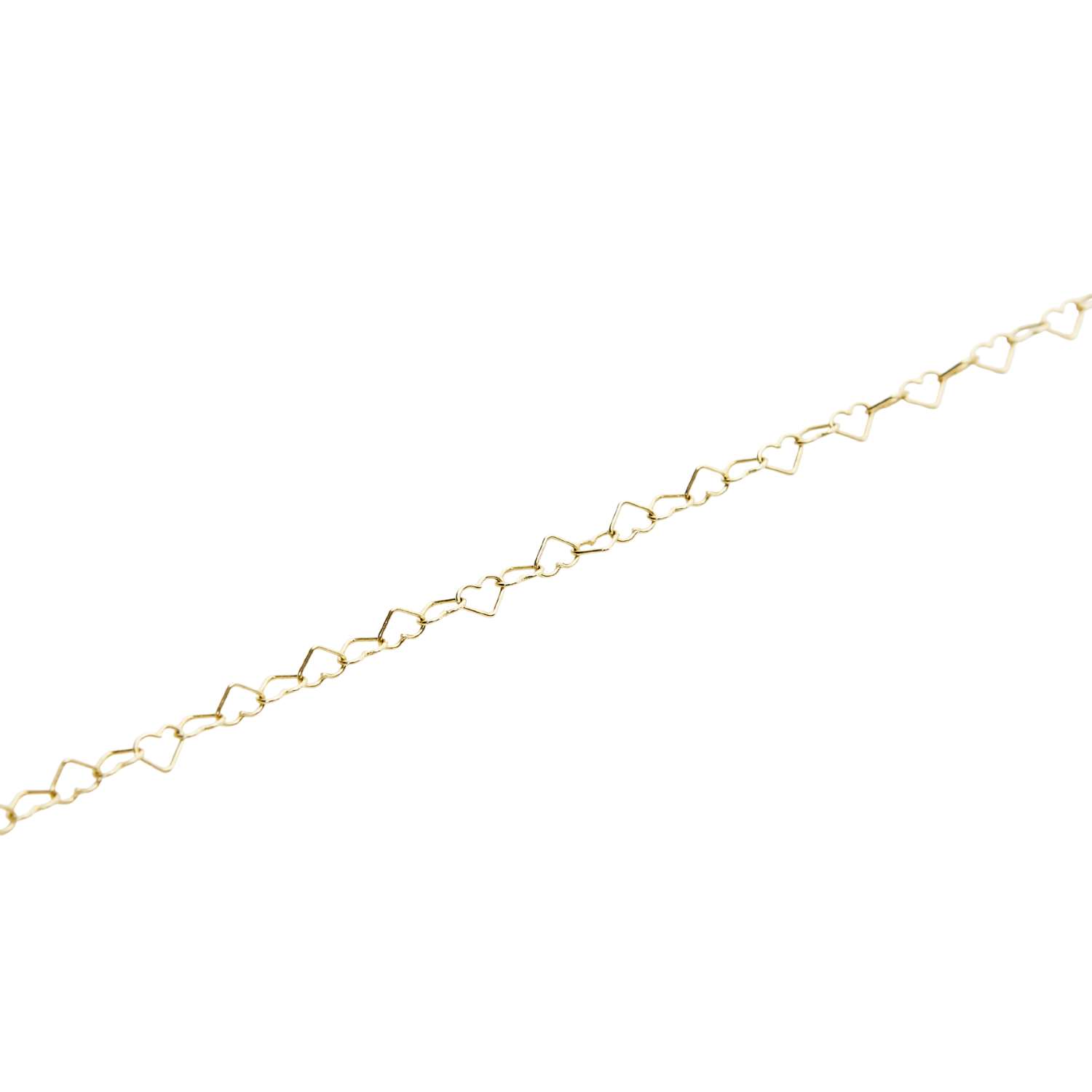 Love Heart Sterling Silver Chain Bracelet