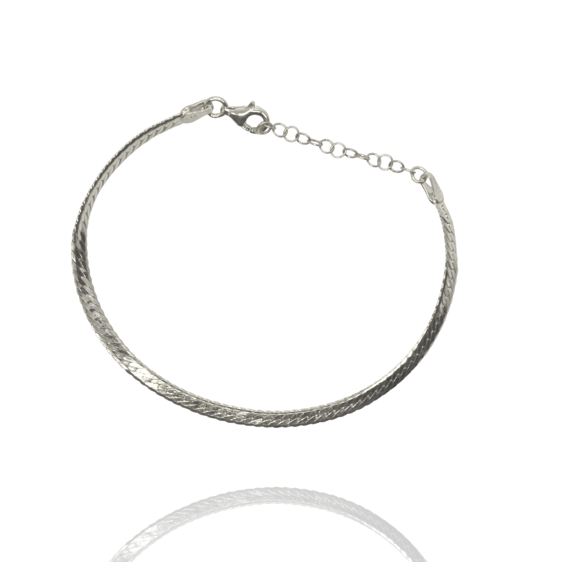 Italian Sterling Silver Herringbone Bracelet