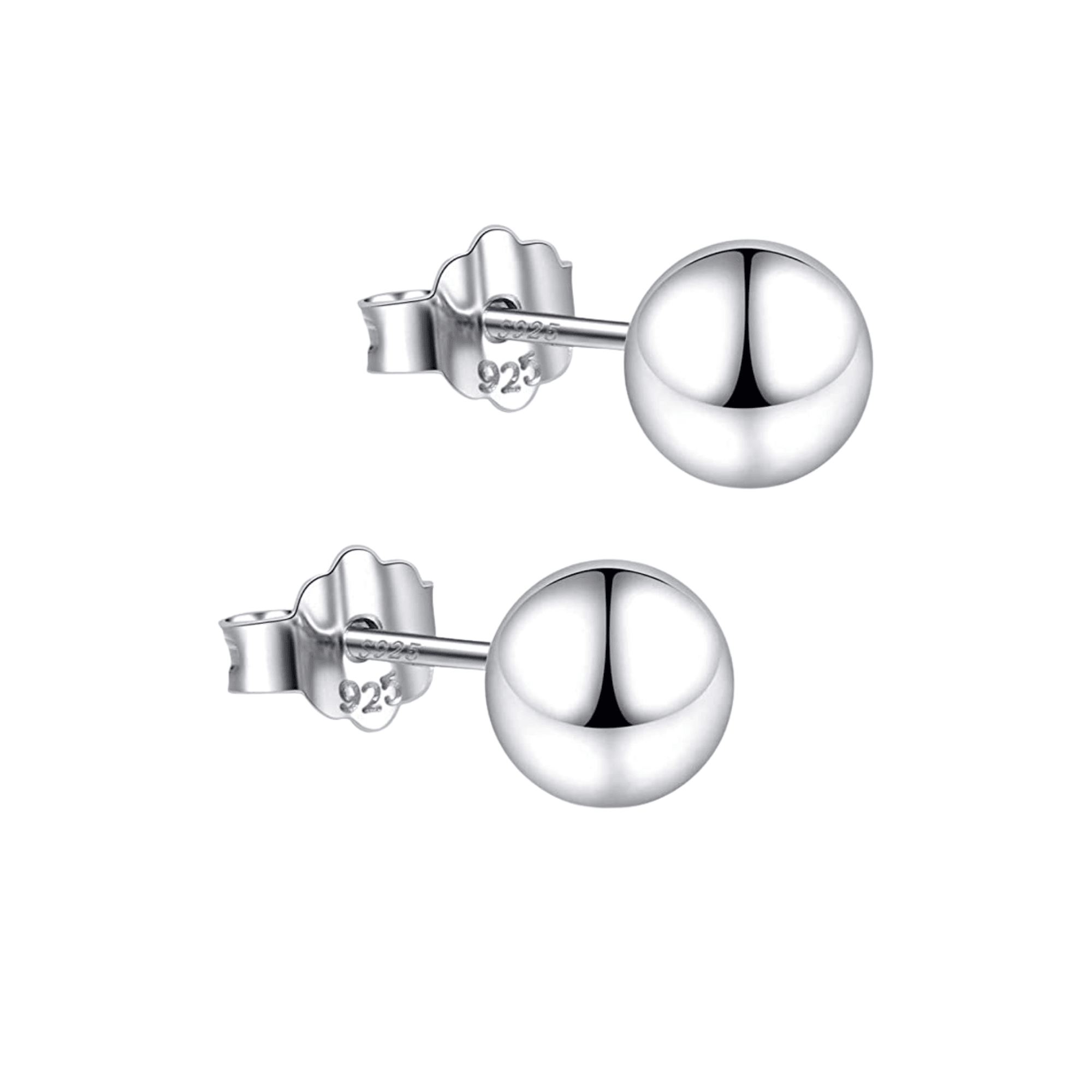 Sterling Silver Ball Sphere Stud Earring