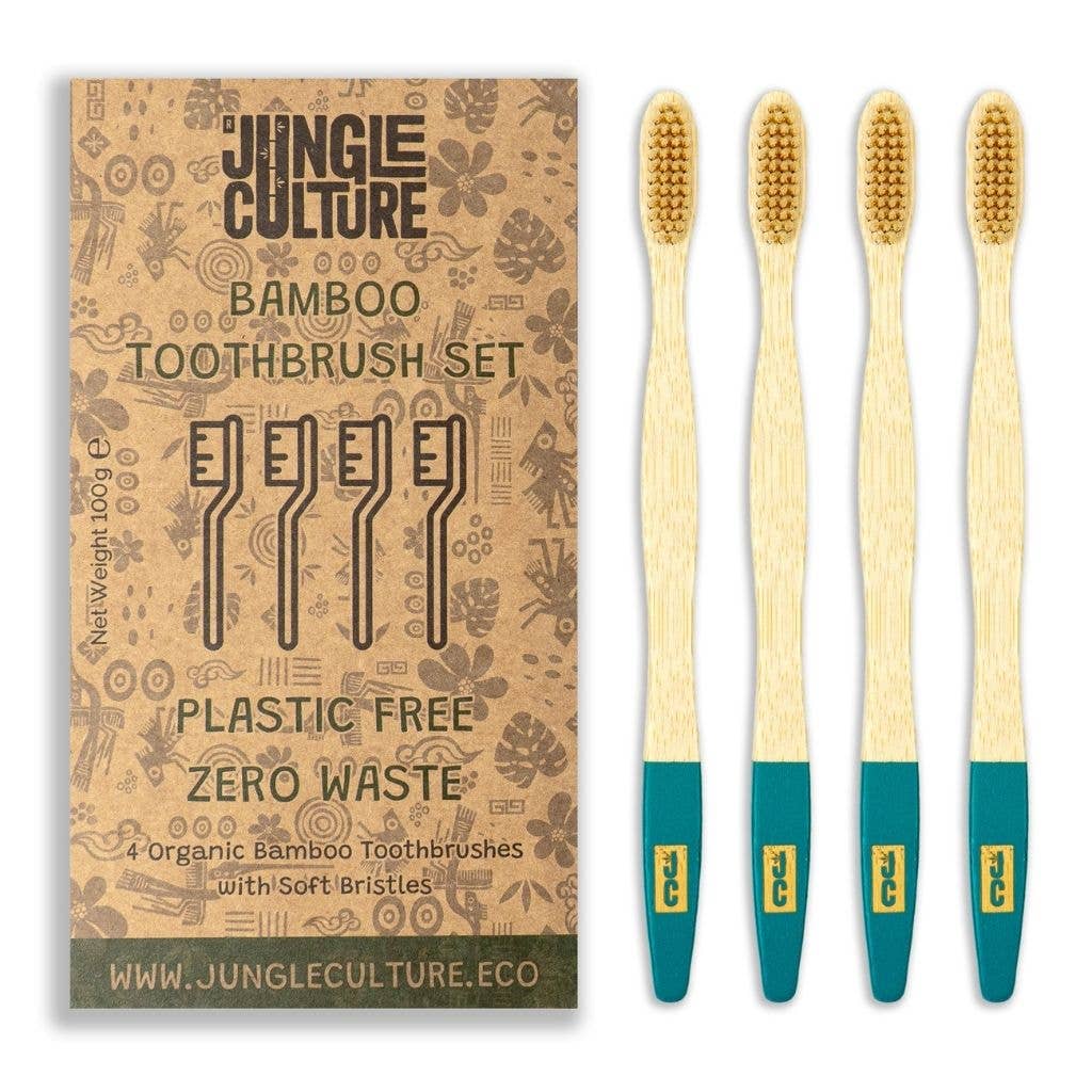 Replacement Brush Heads for Bamboo Dish Brush (4 Pack) - Jungle Culture