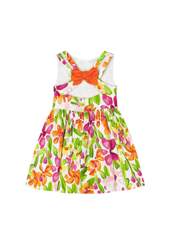 Dress with Back Straps with Orange Flower Print 3919 Mayoral