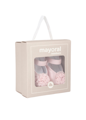 Pink Ballet Flats with Buckle and Flower 9740 Mayoral
