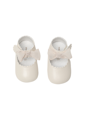 Ivory Ballerinas with Organza Bow 9742 Mayoral