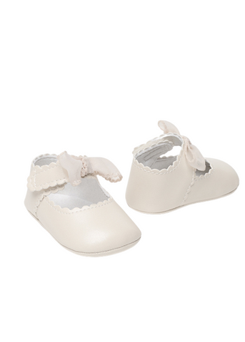 Ivory Ballerinas with Organza Bow 9742 Mayoral