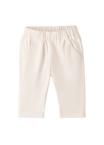 Long Cream Linen Pants with Viscose for Boys 8666 Minibanda