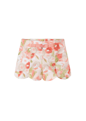 Shorts with Pink and Green Print and Ripple Hem 3251 Mayoral