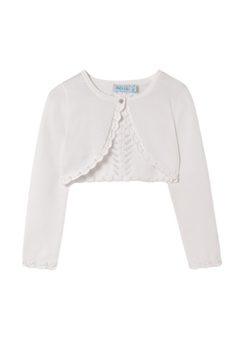 White Knitted Bolero 5366 Abel & Lula