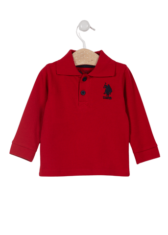 Red Long Sleeve Polo Shirt 998 V4 Us Polo Assn