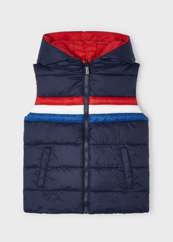 Reversible Red Fass Vest with Hood for Boys 4329 Mayoral