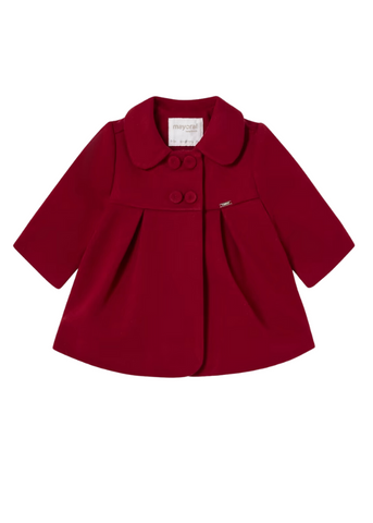 Elegant Cloth Coat for Girls, Red With 4 Buttons 2406 Mayoral