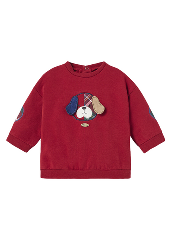 Sport Blouse for Boys, Red with Cat Print 2401 Mayoral