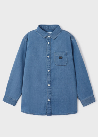 Blue Denim Long Sleeve Shirt for Boys 4112 Mayoral