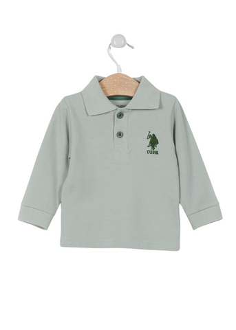 Green Long Sleeve Polo Shirt 998 V8 Us Polo Assn